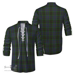 ScotsTee Shop Scottish MacInnes Clan Tartan Mens Scottish Jacobite Ghillie Casual Shirt