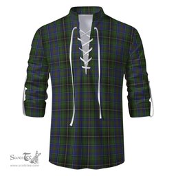ScotsTee Shop Scottish MacInnes Clan Tartan Mens Scottish Jacobite Ghillie Casual Shirt
