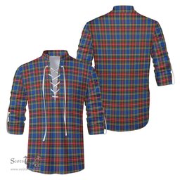ScotsTee Shop Scottish MacBeth Clan Tartan Mens Scottish Jacobite Ghillie Casual Shirt
