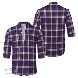 ScotsTee Shop Scottish MacDonald Dress Modern Clan Tartan Mens Scottish Jacobite Ghillie Casual Shirt