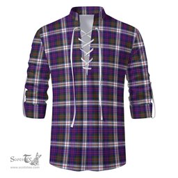 ScotsTee Shop Scottish MacDonald Dress Modern Clan Tartan Mens Scottish Jacobite Ghillie Casual Shirt