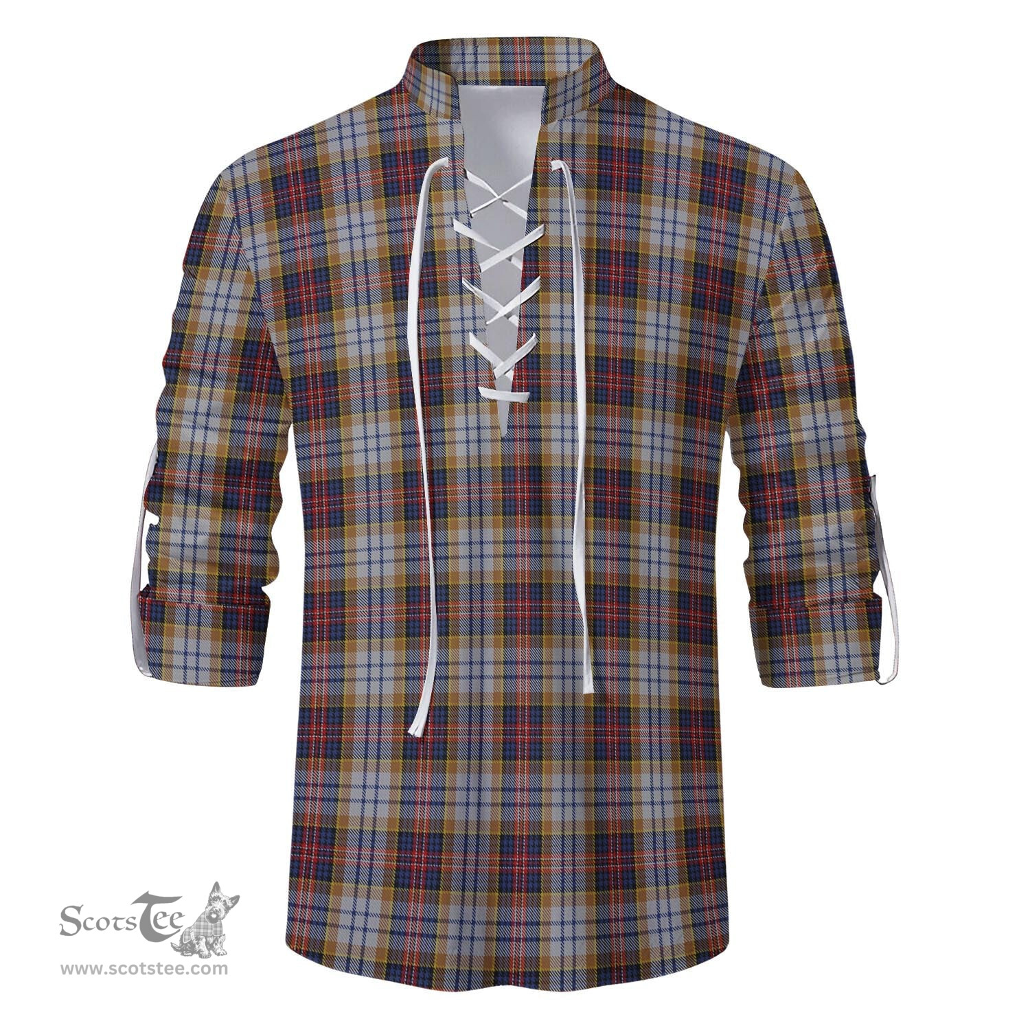 ScotsTee Shop Scottish MacInnes Ancient Hunting Clan Tartan Mens Scottish Jacobite Ghillie Casual Shirt