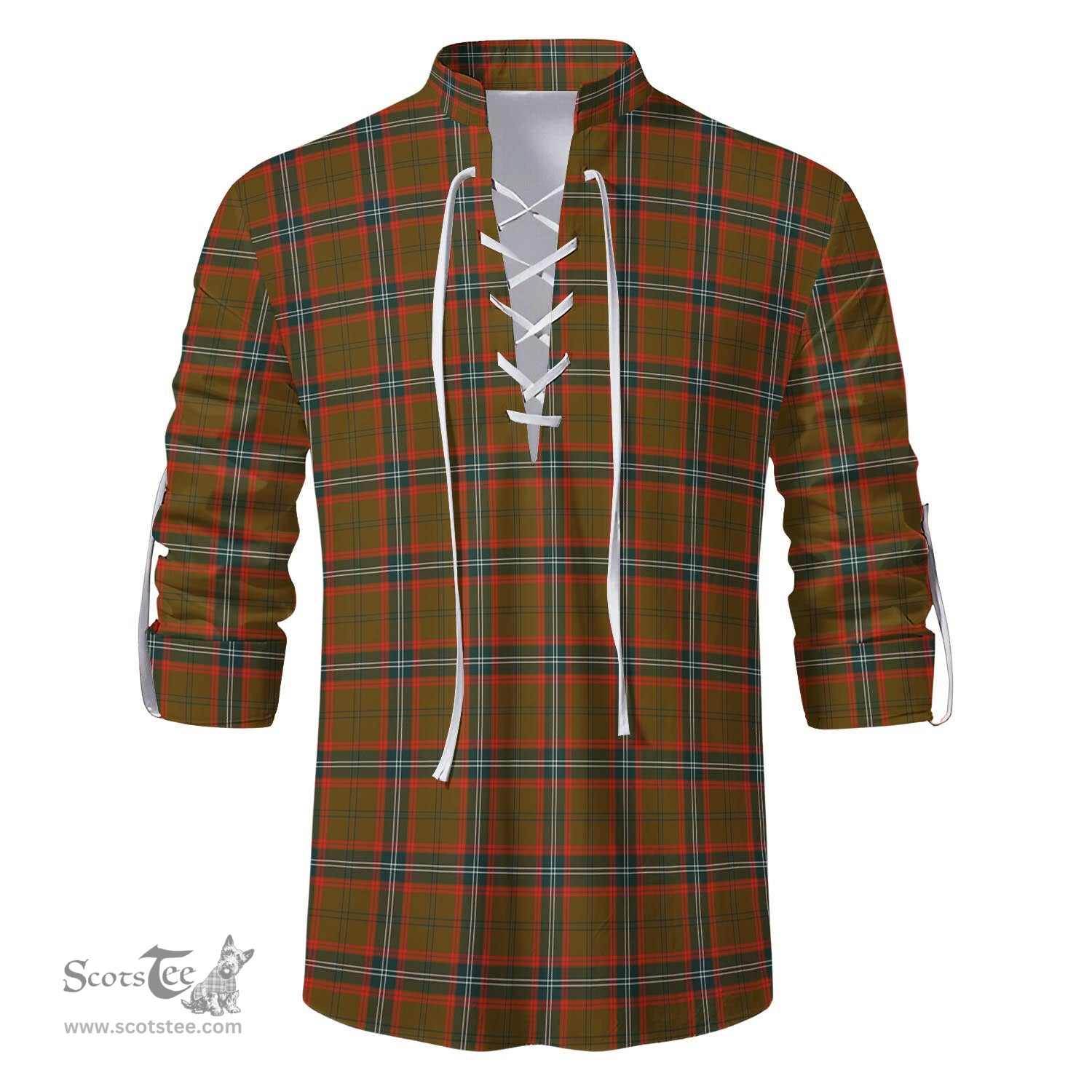 ScotsTee Shop Scottish Seton Hunting Modern Clan Tartan Mens Scottish Jacobite Ghillie Casual Shirt