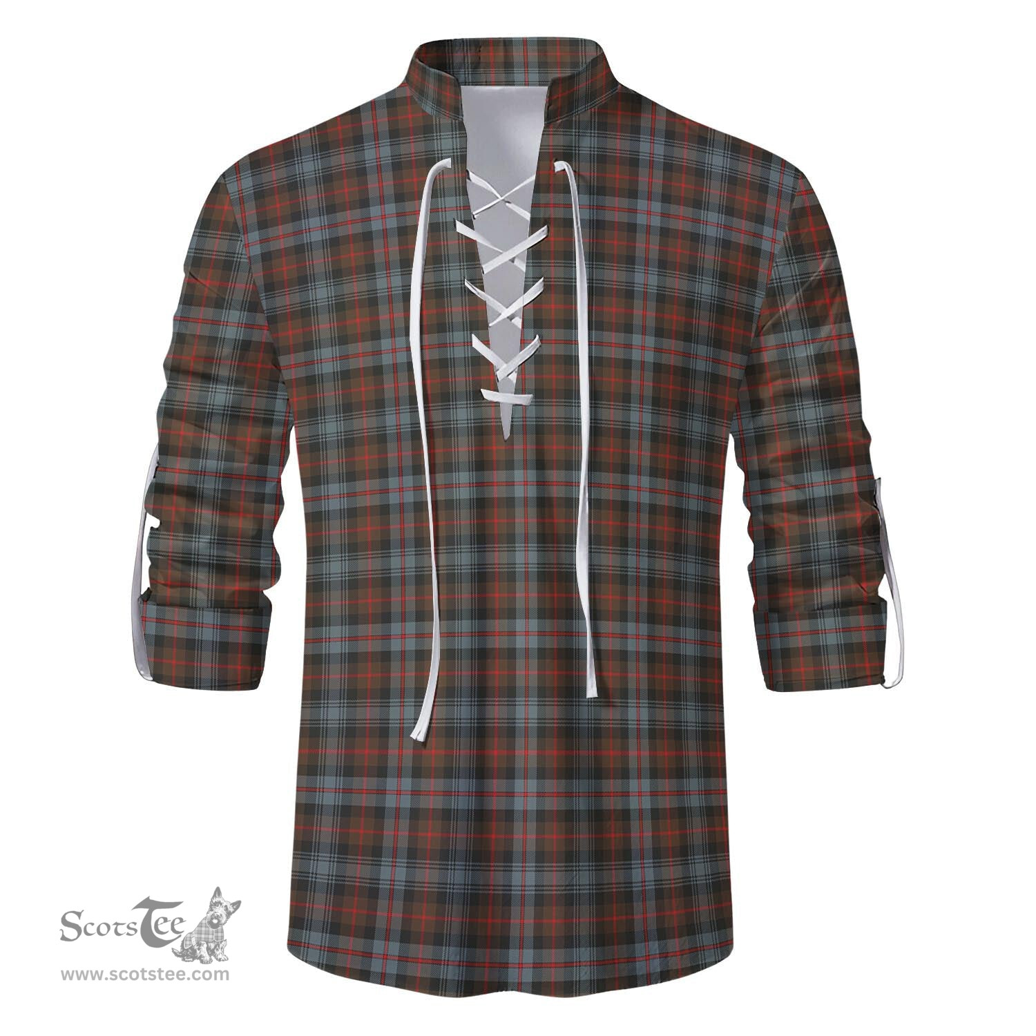 ScotsTee Shop Scottish Murray of Atholl Weathered Clan Tartan Mens Scottish Jacobite Ghillie Casual Shirt