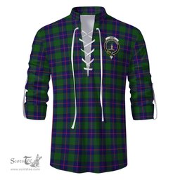 ScotsTee Shop Scottish Shaw Modern Clan Crest Tartan Mens Scottish Jacobite Ghillie Casual Shirt
