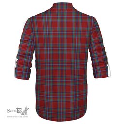 ScotsTee Shop Scottish Spens Clan Crest Tartan Mens Scottish Jacobite Ghillie Casual Shirt