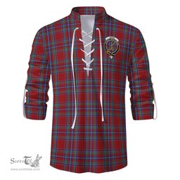 ScotsTee Shop Scottish Spens Clan Crest Tartan Mens Scottish Jacobite Ghillie Casual Shirt