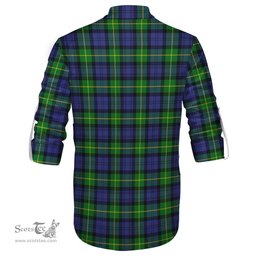 ScotsTee Shop Scottish Meldrum Clan Tartan Mens Scottish Jacobite Ghillie Casual Shirt