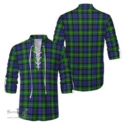 ScotsTee Shop Scottish Meldrum Clan Tartan Mens Scottish Jacobite Ghillie Casual Shirt