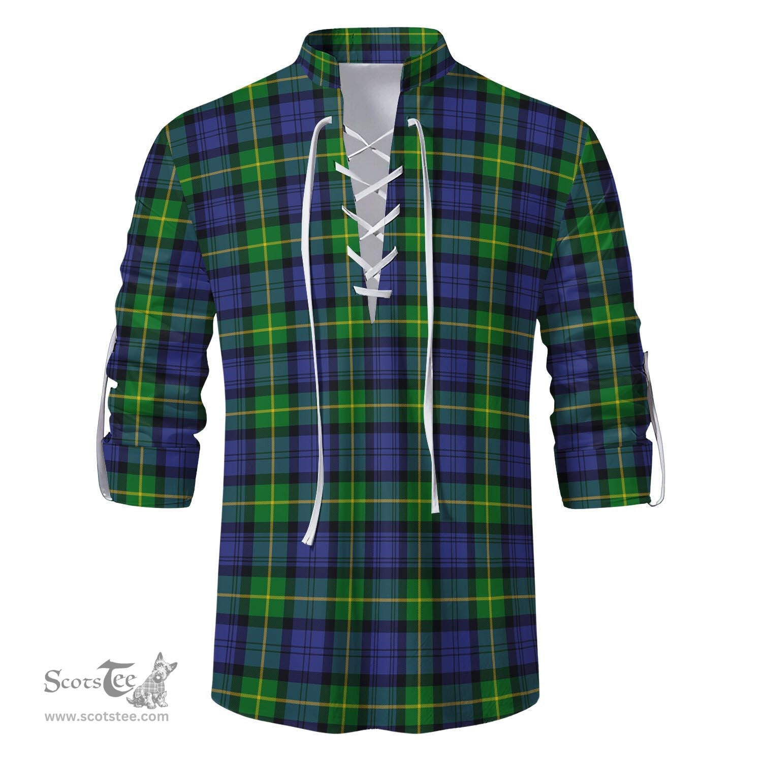ScotsTee Shop Scottish Meldrum Clan Tartan Mens Scottish Jacobite Ghillie Casual Shirt