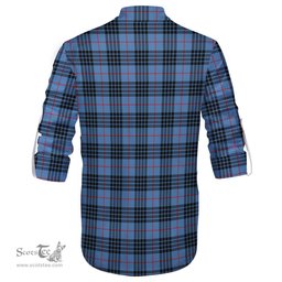 ScotsTee Shop Scottish MacKay Blue Clan Tartan Mens Scottish Jacobite Ghillie Casual Shirt