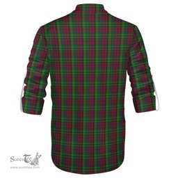 ScotsTee Shop Scottish Pope of Wales Clan Tartan Mens Scottish Jacobite Ghillie Casual Shirt