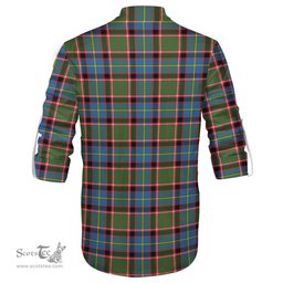 ScotsTee Shop Scottish Norvel Clan Crest Tartan Mens Scottish Jacobite Ghillie Casual Shirt