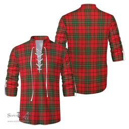 ScotsTee Shop Scottish MacAulay Modern Clan Tartan Mens Scottish Jacobite Ghillie Casual Shirt