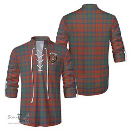 ScotsTee Shop Scottish Matheson Ancient Clan Crest Tartan Mens Scottish Jacobite Ghillie Casual Shirt