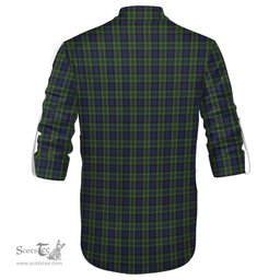 ScotsTee Shop Scottish MacNeil of Colonsay Clan Tartan Mens Scottish Jacobite Ghillie Casual Shirt