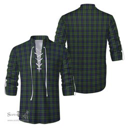 ScotsTee Shop Scottish MacNeil of Colonsay Clan Tartan Mens Scottish Jacobite Ghillie Casual Shirt