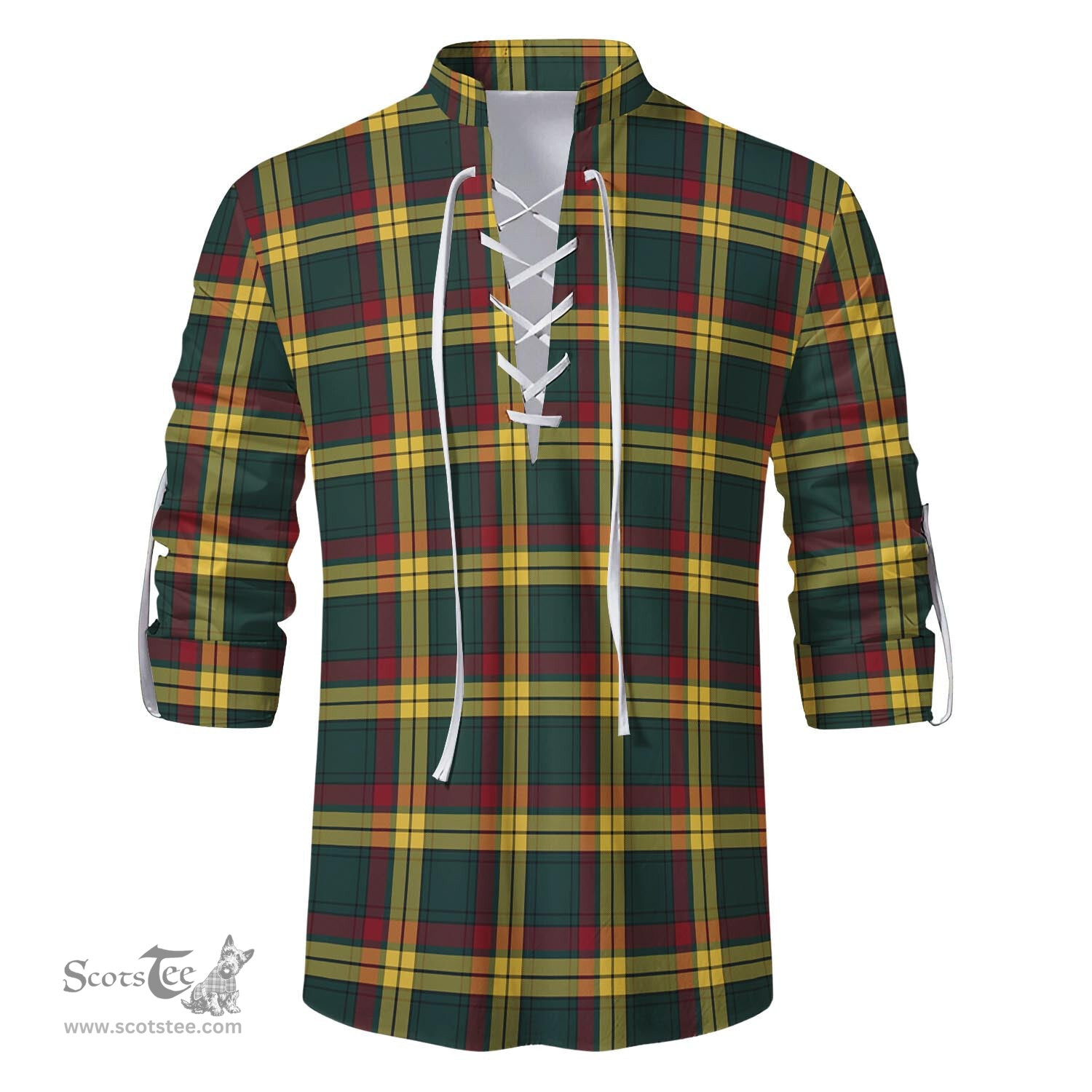 ScotsTee Shop Scottish MacMillan Old Modern Clan Tartan Mens Scottish Jacobite Ghillie Casual Shirt