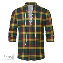 ScotsTee Shop Scottish MacMillan Old Modern Clan Tartan Mens Scottish Jacobite Ghillie Casual Shirt