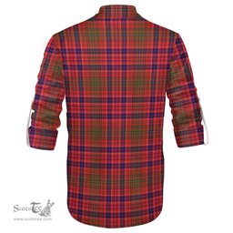 ScotsTee Shop Scottish Lumsden Modern Clan Crest Tartan Mens Scottish Jacobite Ghillie Casual Shirt
