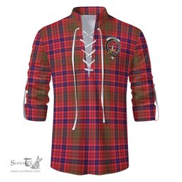 ScotsTee Shop Scottish Lumsden Modern Clan Crest Tartan Mens Scottish Jacobite Ghillie Casual Shirt