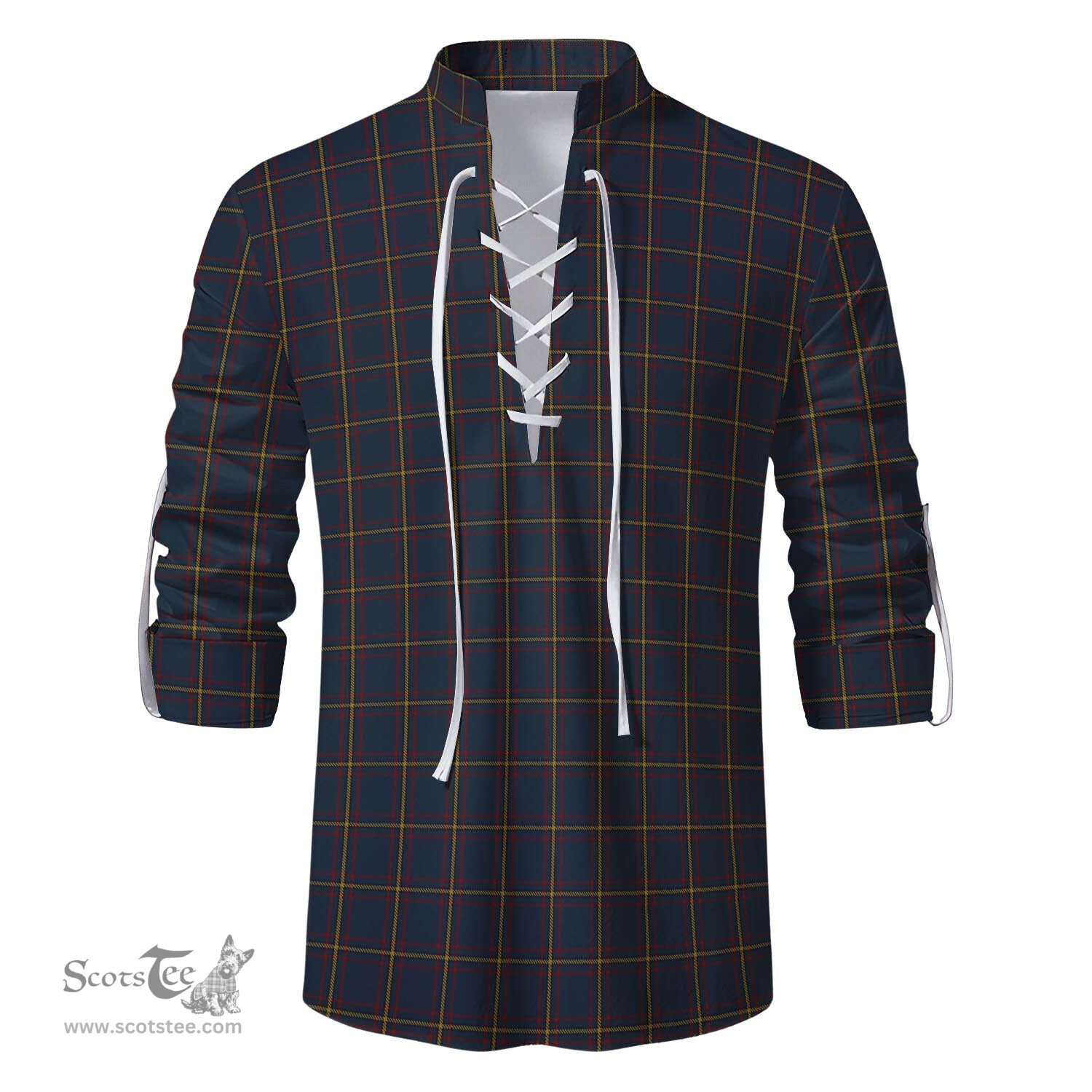ScotsTee Shop Scottish MacLaine of Lochbuie Hunting Clan Tartan Mens Scottish Jacobite Ghillie Casual Shirt