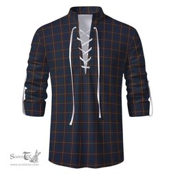 ScotsTee Shop Scottish MacLaine of Lochbuie Hunting Clan Tartan Mens Scottish Jacobite Ghillie Casual Shirt