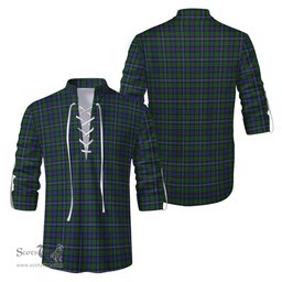 ScotsTee Shop Scottish Robertson Hunting Clan Tartan Mens Scottish Jacobite Ghillie Casual Shirt