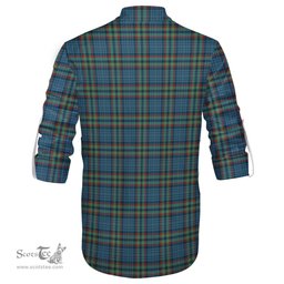 ScotsTee Shop Scottish Ralston UK Clan Crest Tartan Mens Scottish Jacobite Ghillie Casual Shirt
