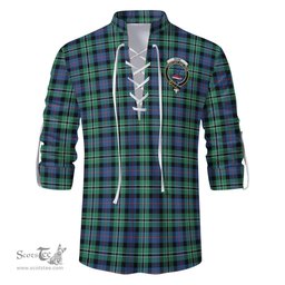 ScotsTee Shop Scottish Rose Hunting Ancient Clan Crest Tartan Mens Scottish Jacobite Ghillie Casual Shirt