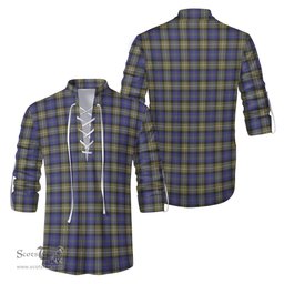 ScotsTee Shop Scottish Rennie Clan Tartan Mens Scottish Jacobite Ghillie Casual Shirt