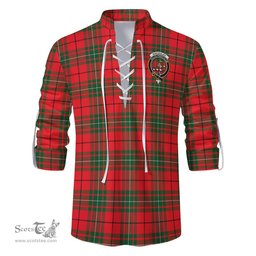 ScotsTee Shop Scottish MacAulay Modern Clan Crest Tartan Mens Scottish Jacobite Ghillie Casual Shirt