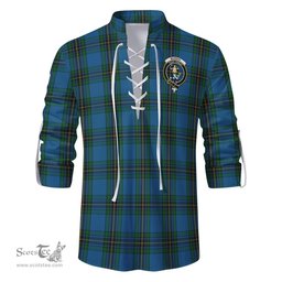 ScotsTee Shop Scottish Murray of Elibank Clan Crest Tartan Mens Scottish Jacobite Ghillie Casual Shirt