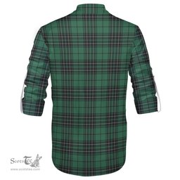 ScotsTee Shop Scottish MacLean Hunting Ancient Clan Crest Tartan Mens Scottish Jacobite Ghillie Casual Shirt