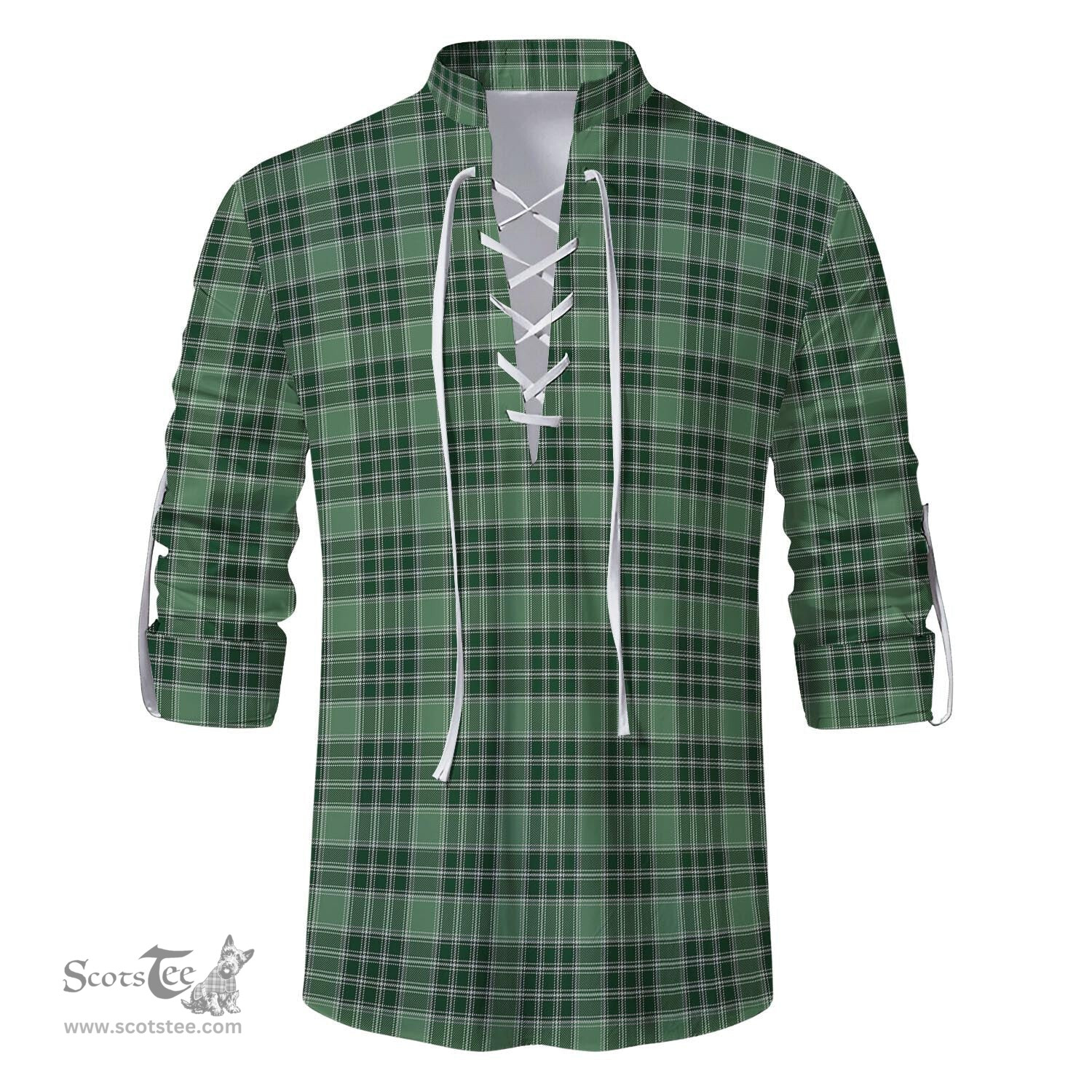ScotsTee Shop Scottish MacDonald Lord of the Isles Hunting Clan Tartan Mens Scottish Jacobite Ghillie Casual Shirt