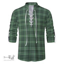 ScotsTee Shop Scottish MacDonald Lord of the Isles Hunting Clan Tartan Mens Scottish Jacobite Ghillie Casual Shirt