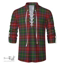 ScotsTee Shop Scottish Somerville Clan Tartan Mens Scottish Jacobite Ghillie Casual Shirt