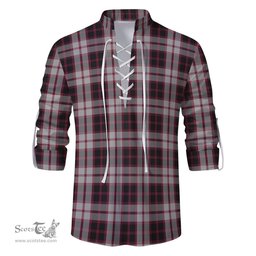 ScotsTee Shop Scottish MacPherson Clan Tartan Mens Scottish Jacobite Ghillie Casual Shirt