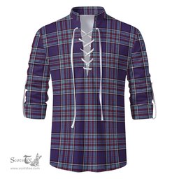 ScotsTee Shop Scottish RCAF Clan Tartan Mens Scottish Jacobite Ghillie Casual Shirt