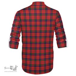 ScotsTee Shop Scottish Robertson Modern Clan Tartan Mens Scottish Jacobite Ghillie Casual Shirt