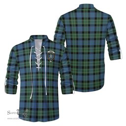 ScotsTee Shop Scottish McCoy Ancient Clan Crest Tartan Mens Scottish Jacobite Ghillie Casual Shirt
