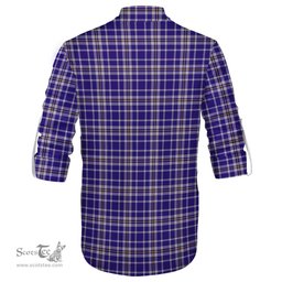 ScotsTee Shop Scottish Ochterlony Clan Crest Tartan Mens Scottish Jacobite Ghillie Casual Shirt