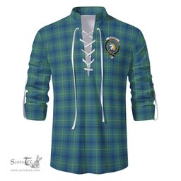 ScotsTee Shop Scottish Oliphant Ancient Clan Crest Tartan Mens Scottish Jacobite Ghillie Casual Shirt