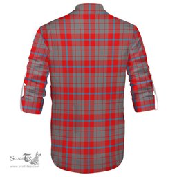 ScotsTee Shop Scottish Moubray Clan Crest Tartan Mens Scottish Jacobite Ghillie Casual Shirt