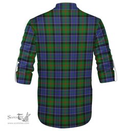 ScotsTee Shop Scottish Paterson Clan Tartan Mens Scottish Jacobite Ghillie Casual Shirt