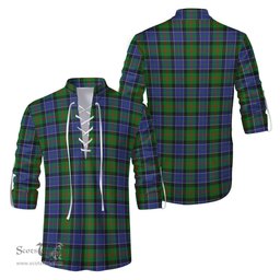 ScotsTee Shop Scottish Paterson Clan Tartan Mens Scottish Jacobite Ghillie Casual Shirt