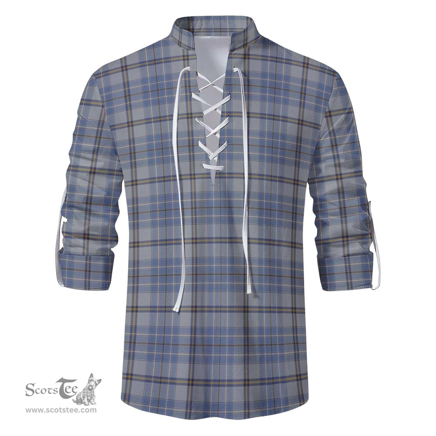 ScotsTee Shop Scottish Tweedie Clan Tartan Mens Scottish Jacobite Ghillie Casual Shirt