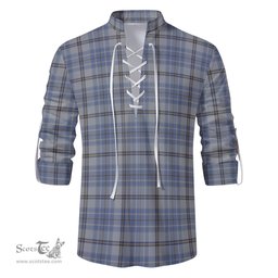 ScotsTee Shop Scottish Tweedie Clan Tartan Mens Scottish Jacobite Ghillie Casual Shirt