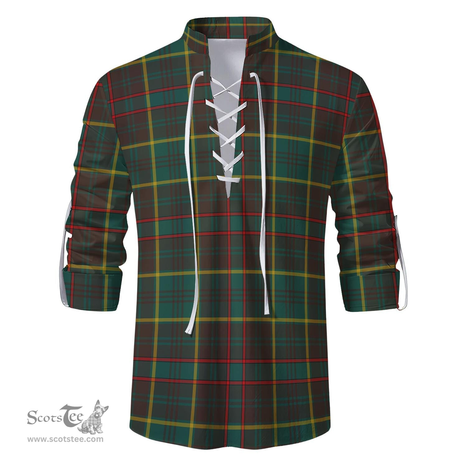 ScotsTee Shop Scottish Ontario Province Canada Clan Tartan Mens Scottish Jacobite Ghillie Casual Shirt