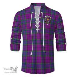 ScotsTee Shop Scottish Wardlaw Modern Clan Crest Tartan Mens Scottish Jacobite Ghillie Casual Shirt